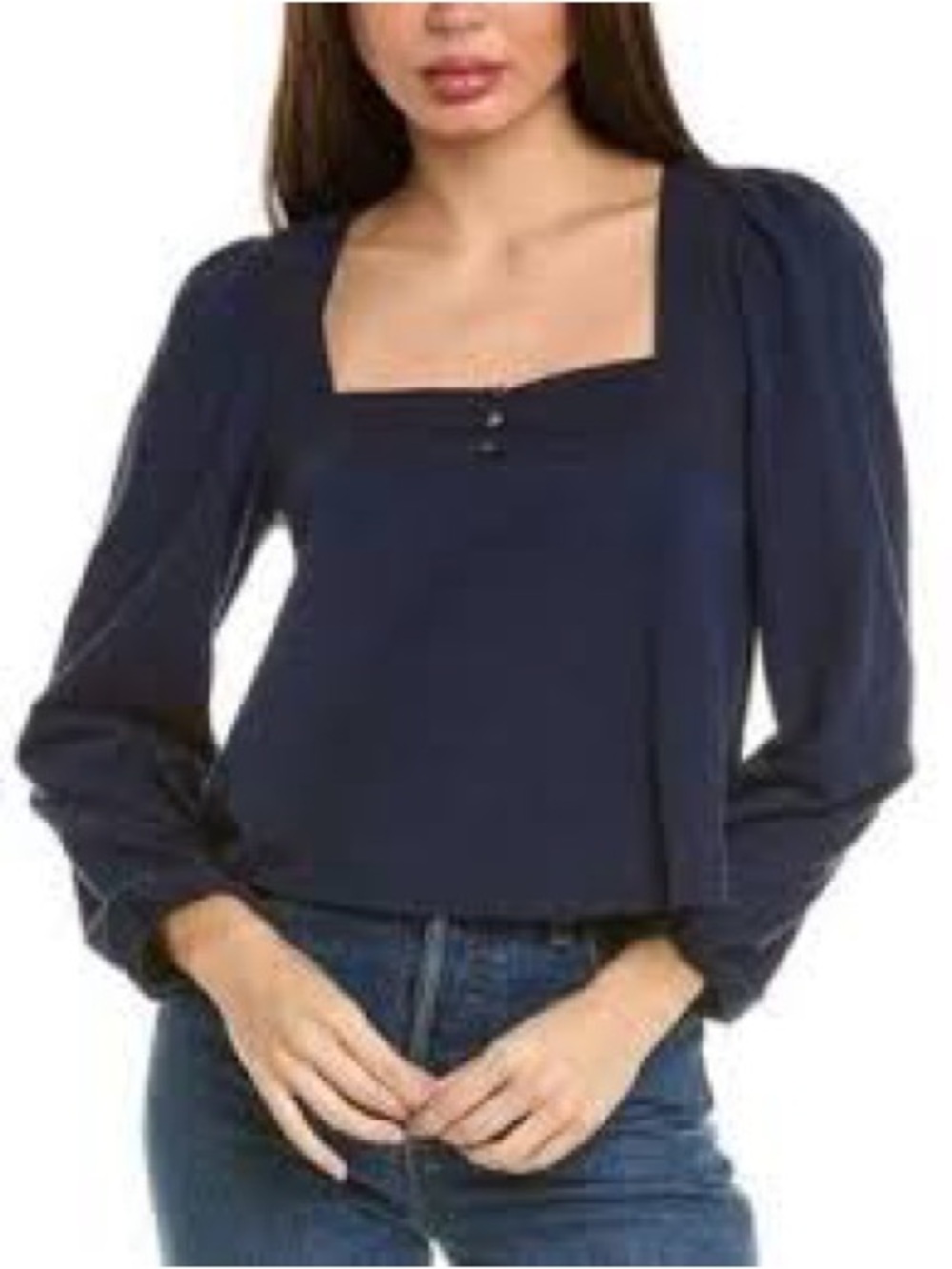 Nation LTD square neck 100% cotton blouse top size L
